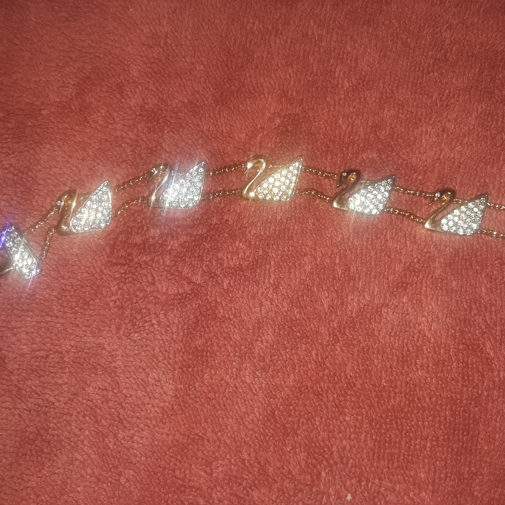 Rare Gold 8" Sworvaski Women's Bracelet